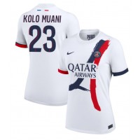 Paris Saint-Germain Randal Kolo Muani #23 Fotballklær Bortedrakt Dame 2024-25 Kortermet